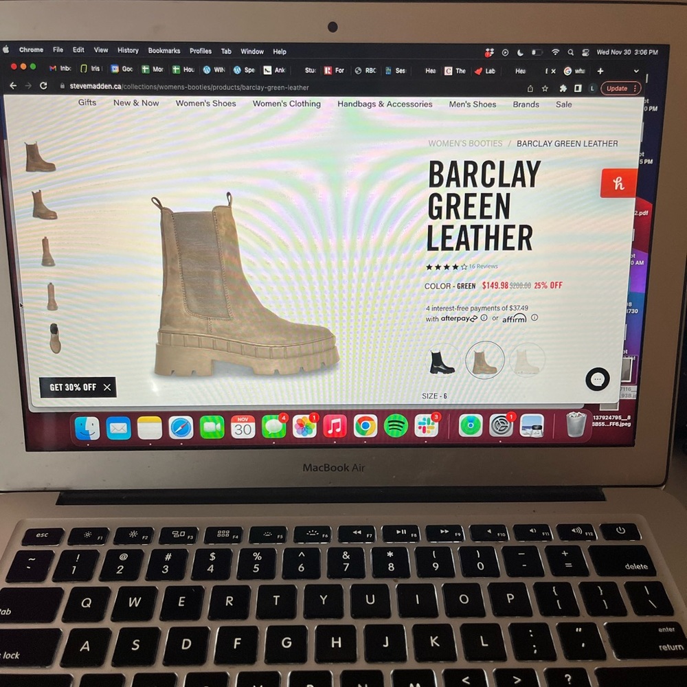 Steve Madden green combat boots size 9